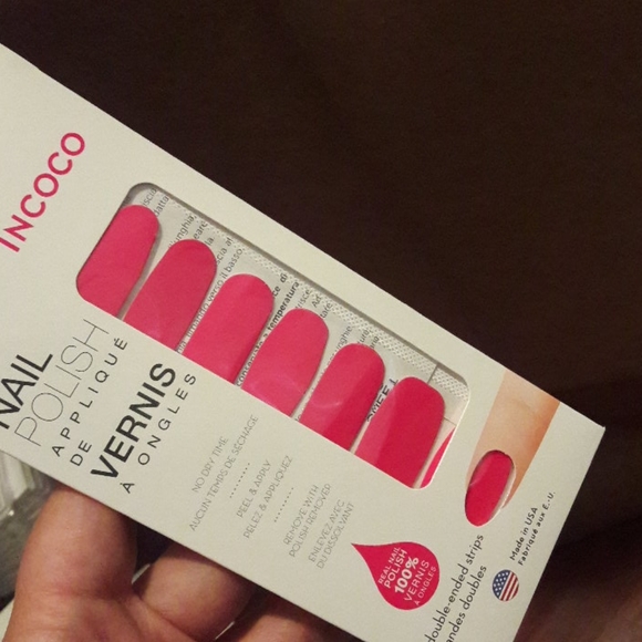 INCOCO NAILS Sweet kiss nail wraps barbiecore hot pink solid - Picture 2 of 3